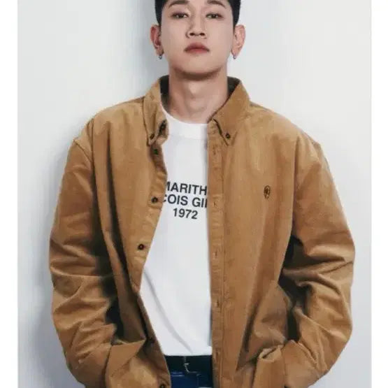 [BUNJANG] Marithe Francois Girbaud Corduroy Shirt Beige (M) / 마리떼 프랑소와 저버 코듀로이 셔츠 베이지 m사이즈