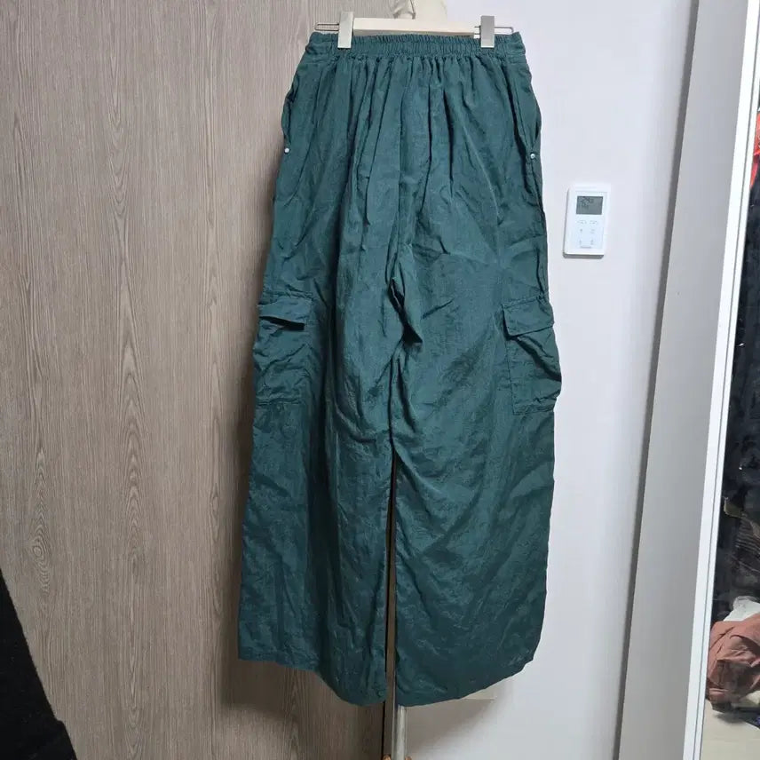 [BUNJANG] Black Friday Linen 100% Green Cargo Wide Pants / 린넨100% 그린  카고 와이드 팬츠