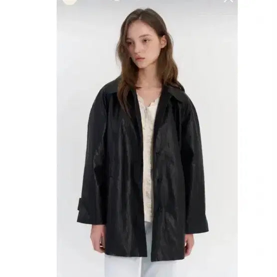 [BUNJANG] Wellknown Leather Jacket Black / 웰노운 레더 자켓 블랙