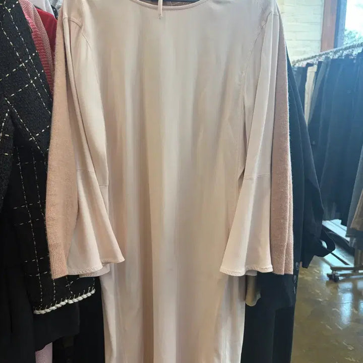 [BUNJANG] Sandro Pale Pink Midi Dress / 산드로 연핑크 원피스