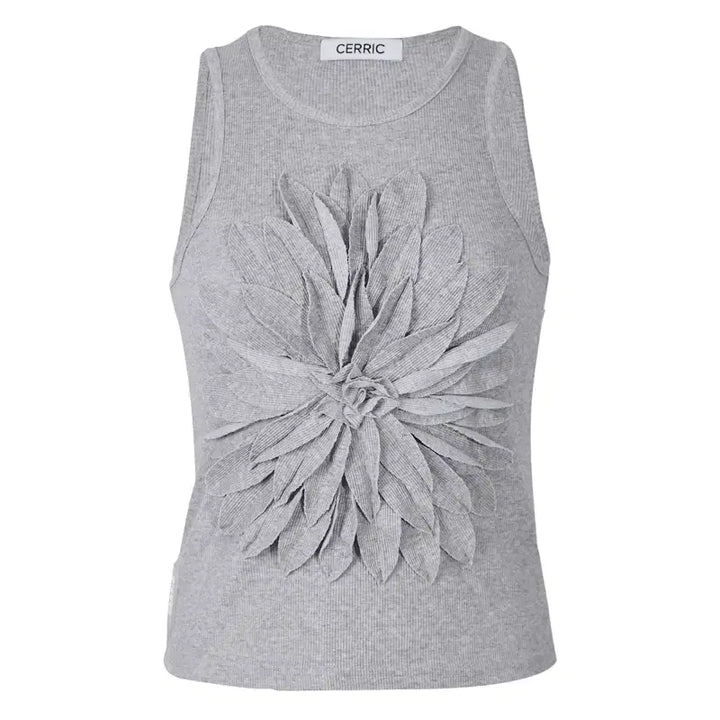 [BUNJANG] CERRIC Flower Pointed Sleeveless Top / 세릭 나시