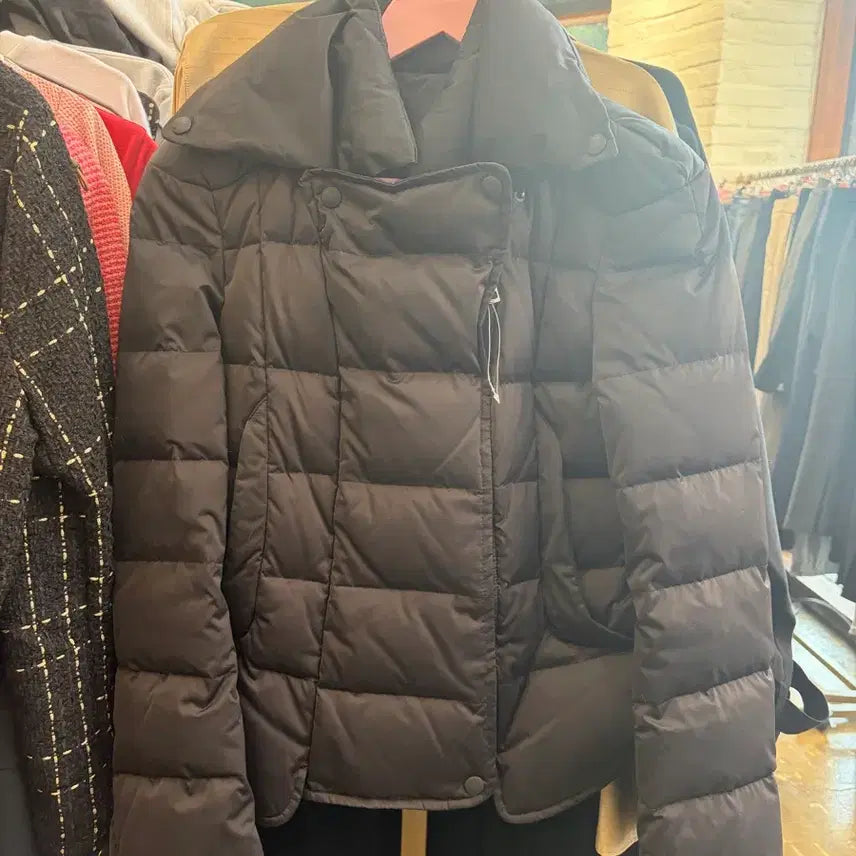 [BUNJANG] System Black Short Padded Jacket / 한섬 시스템 블랙 숏패딩 자켓