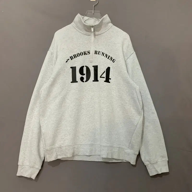 [BUNJANG] Brooks 1914 Logo Half-Zip Sweatshirt / XL BROOKS 브룩스 1914 로고 반집업 맨투맨