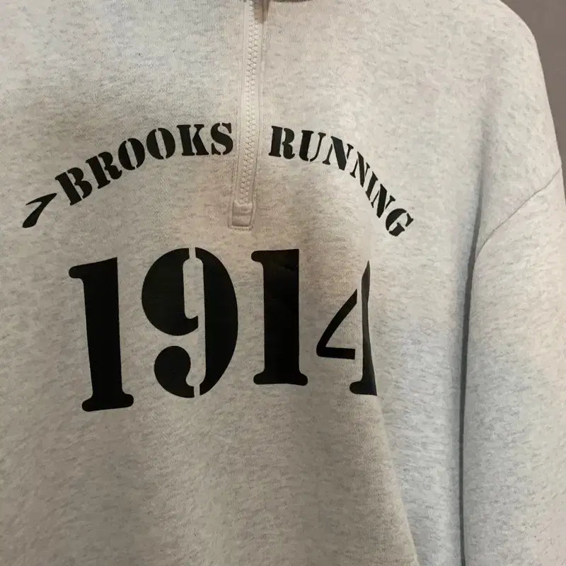 [BUNJANG] Brooks 1914 Logo Half-Zip Sweatshirt / XL BROOKS 브룩스 1914 로고 반집업 맨투맨