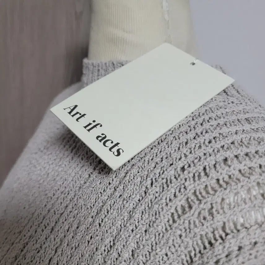 [BUNJANG] Artifactcs Beige Knit Vest / 아트이프액츠 미사용품 베이지색 니트 조끼