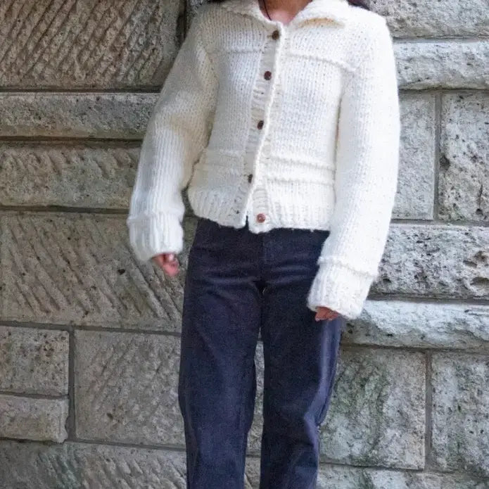[BUNJANG] Tudomant Ivory Handmade Cardigan / 튜드먼트 핸드메이드 가디건