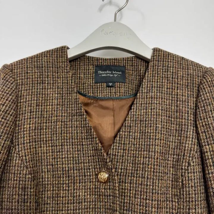[SOLD OUT] Thursday Island 써스데이아일랜드 노카라 슬림 자켓 M,팔뒤
