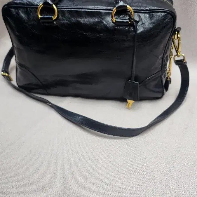 [BUNJANG] Prada Black Leather Tote Bag Shoulder Bag / 프라다 블랙 레더 토트백 숄더백