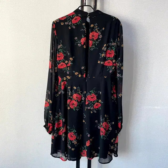 [BUNJANG] FOREVER21 Black Poppy Chiffon Dress / FOREVER21 포레버21 블랙 양귀비 쉬폰 원피스