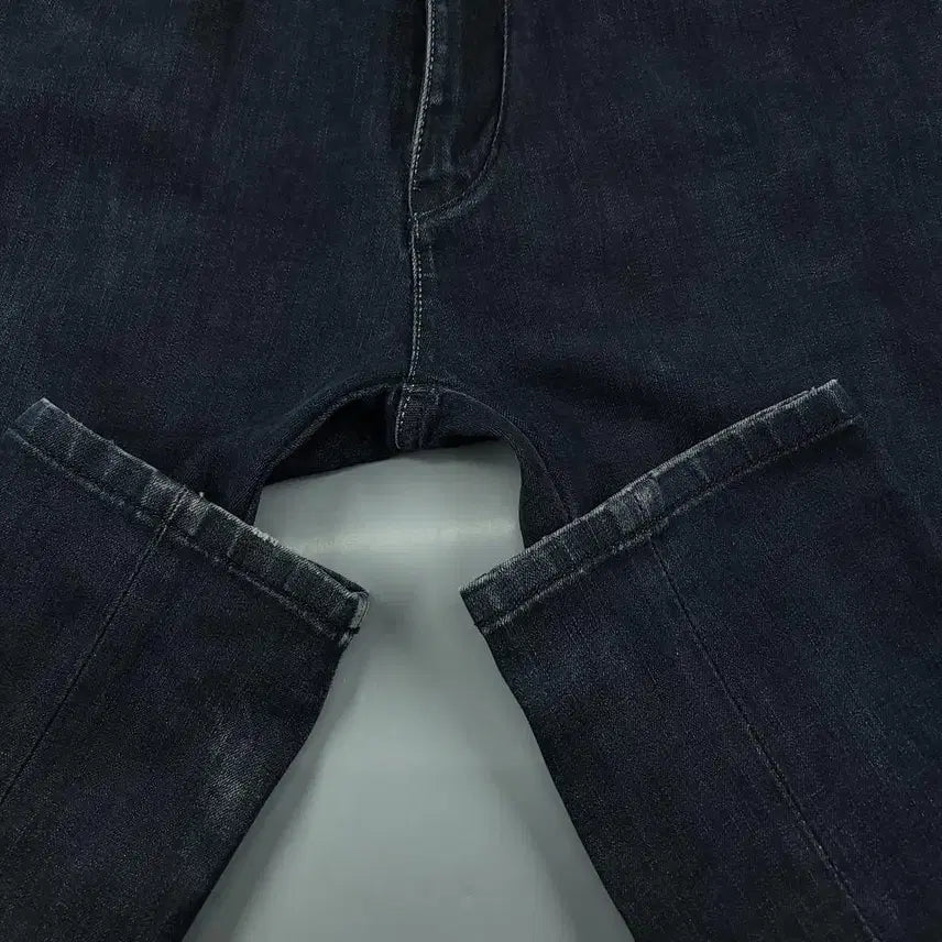[BUNJANG] EVISU Checkered Wash Jeans / 에비수 진청워싱 체커보드 힐스 절개 글리터 배기핏 Y2K 청바지 데님팬츠