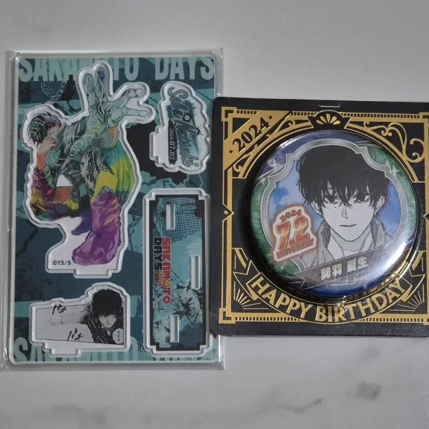 [BUNJANG] Sakamoto Days Natsuki Seba Diorama &amp; Can Badge Bundle Set / 사카모토 데이즈 세바 나츠키 2024 디오라마&amp;캔뱃지 미개봉