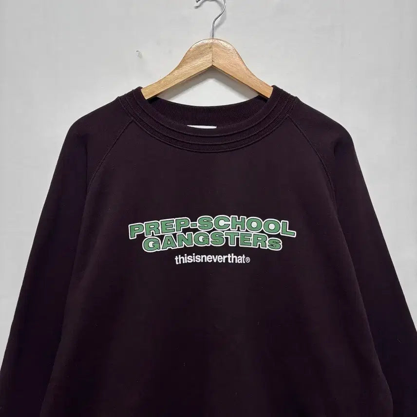 [BUNJANG] thisisneverthat Burgundy Sweatshirt / 디스이즈네버댓 버건디 맨투맨