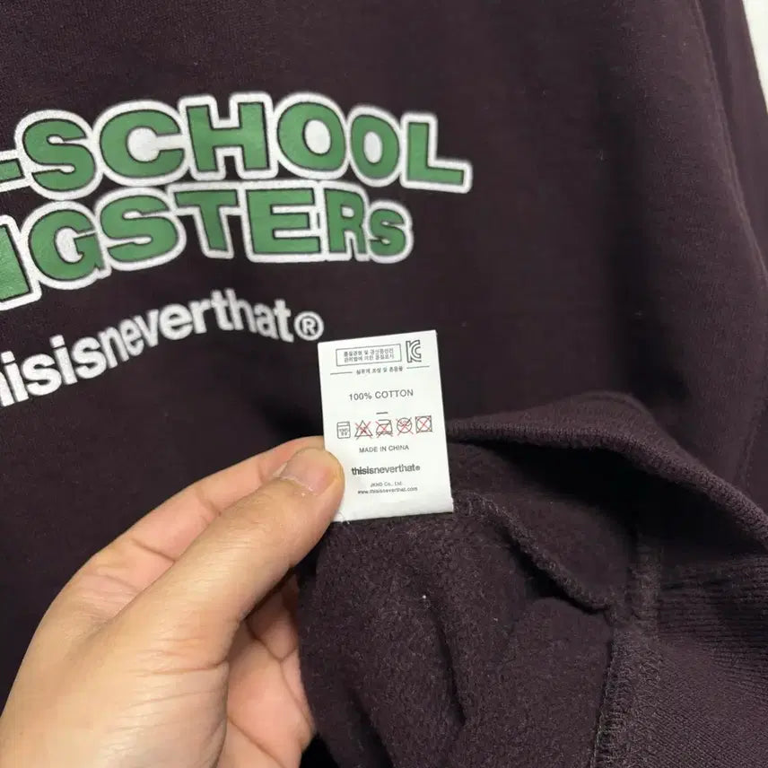 [BUNJANG] thisisneverthat Burgundy Sweatshirt / 디스이즈네버댓 버건디 맨투맨