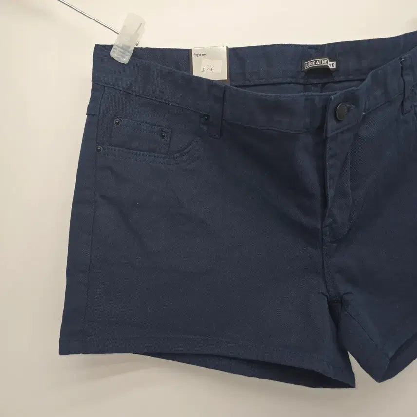 [BUNJANG] LookAtMe Denim Shorts Navy 36" (New) / 여성 빅사이즈  데님 반바지 네이비 36"  (새상품)