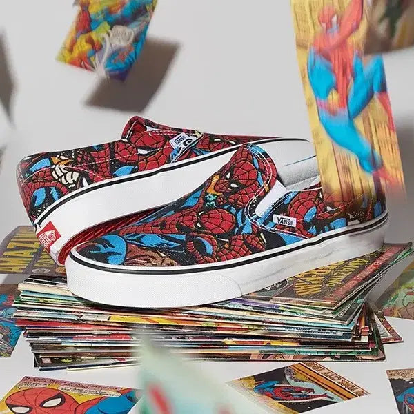 [BUNJANG] Vans x Marvel Spider-Man Slip-On Sneakers / 255) 2018SS Vans 반스 x 마블 스파이더맨 슬립온