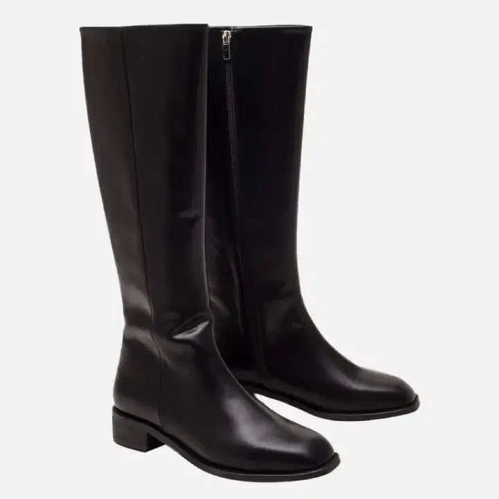 [BUNJANG] Taktroyme Precious01 Basic Flat Long Boots / [새상품] 타크트로이메 Precious01 베이직 플랫 롱 부츠(블랙,