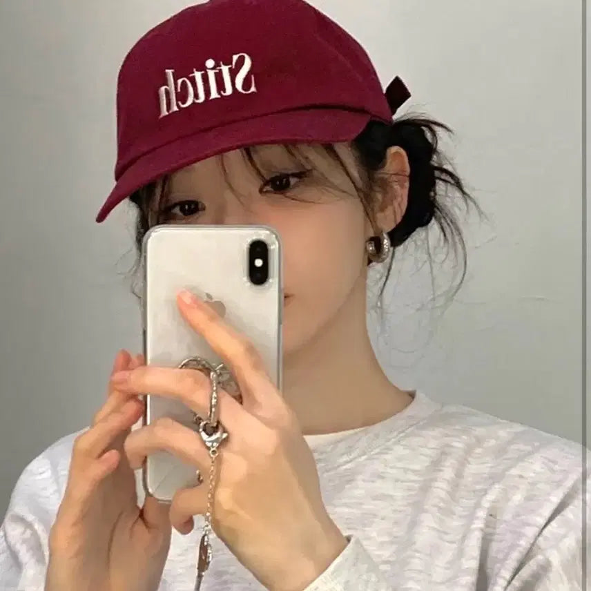 [BUNJANG] Davichi 2025 Concert Burgundy Hat / 2025 다비치 콘서트 굿즈 모자 버건디