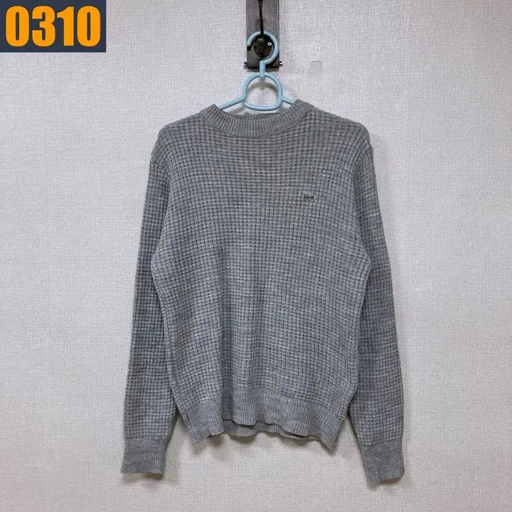 [BUNJANG] LACOSTE Waffle Knit T-shirt / LACOSTE 라코스테 라운드 와플 니트 티셔츠