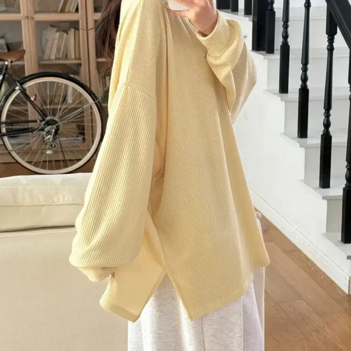 [BUNJANG] Avely Oversized Long Sleeve T-Shirt / 에이블리 빅사이즈 긴팔티