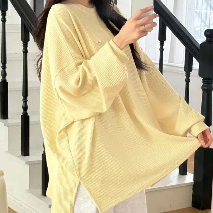 [BUNJANG] Avely Oversized Long Sleeve T-Shirt / 에이블리 빅사이즈 긴팔티