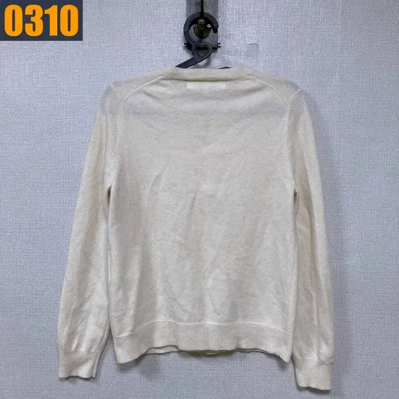 [BUNJANG] Comme des Garcons White U-Neck Cardigan / 95 꼼데가르송 화이트 유넥 가디건