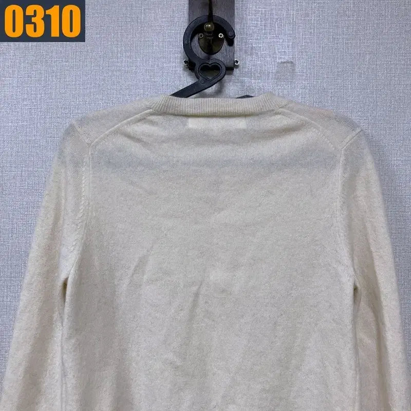 [BUNJANG] Comme des Garcons White U-Neck Cardigan / 95 꼼데가르송 화이트 유넥 가디건
