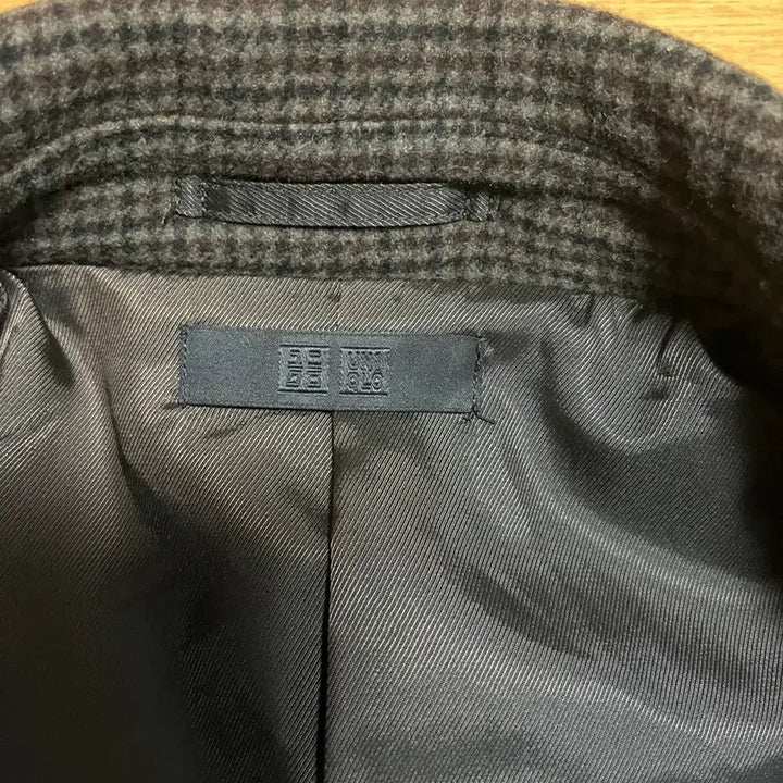 [BUNJANG] Uniqlo Brown Check Coat / 유니클로 발마칸 코트(체크)