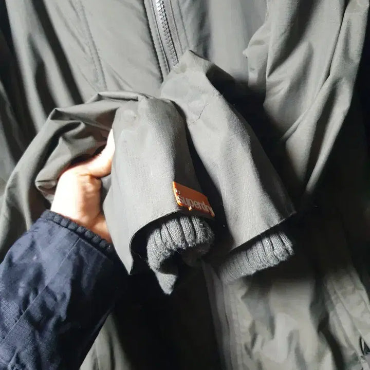 [BUNJANG] Superdry Windbreaker Jacket Khaki M / 슈퍼드라이 바람막이 자켓 카키색 m