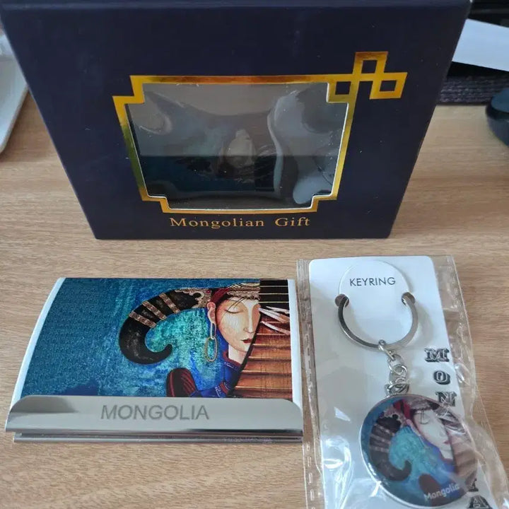 [BUNJANG] Mongolian Souvenir Set (Business Card Holder + Keyring) / 몽골 기념품 (명함케이스 + 키링)