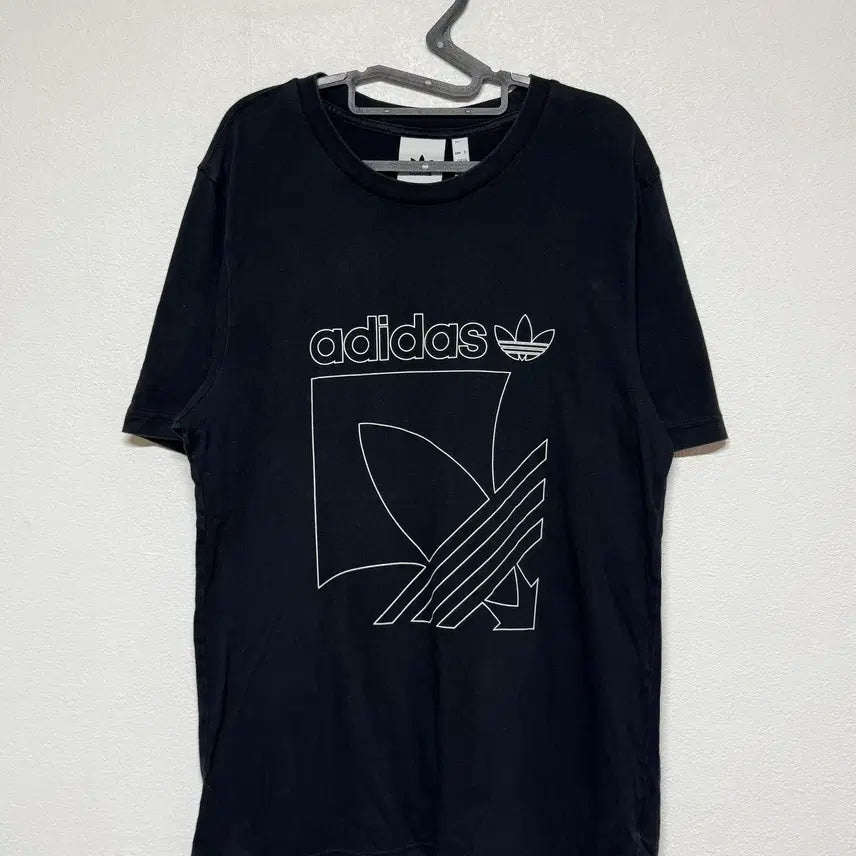 [BUNJANG] Adidas Big Logo Black Short Sleeve T-Shirt L / 아디다스 빅로고 블랙 반팔티 L