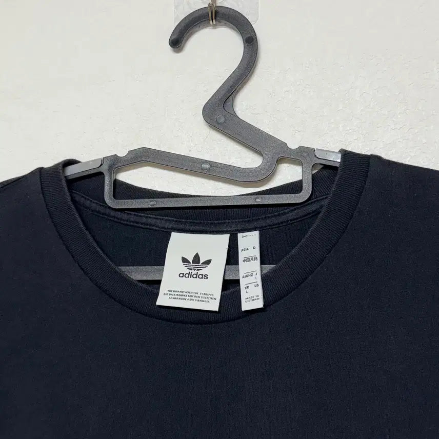 [BUNJANG] Adidas Big Logo Black Short Sleeve T-Shirt L / 아디다스 빅로고 블랙 반팔티 L