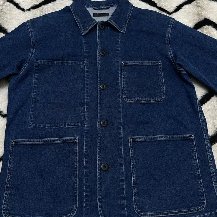[BUNJANG] Uniqlo Utility Denim Chore Jacket Dark Blue L / [L]유니클로 유틸리티 데님 초어자켓/진청