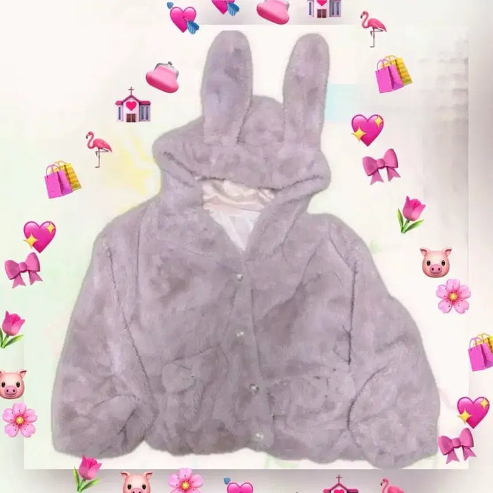 [SOLD OUT] 양산 지뢰 토끼귀 퍼 후드집업