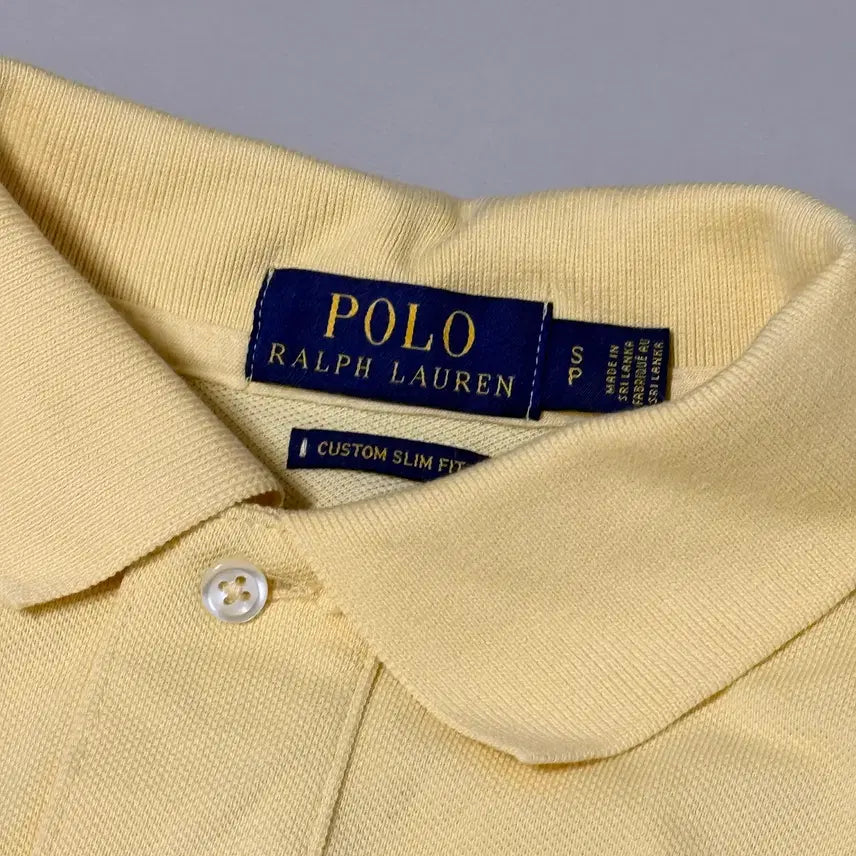 [BUNJANG] Polo Yellow Short Sleeve Polo Shirt (Size S) / 폴로 옐로우 반팔 카라티 S