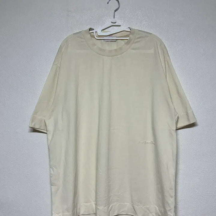 [BUNJANG] Custom Mellow Embroidered Logo T-Shirt Ivory / 커스텀멜로우 자수로고 반팔티 38 아이보리