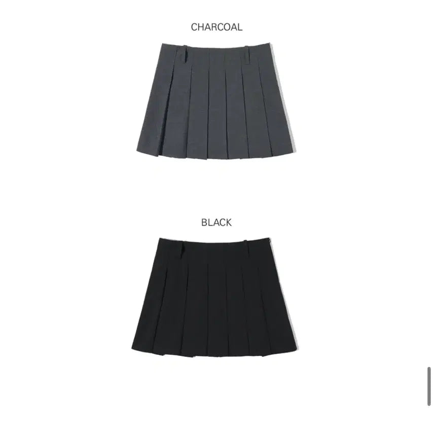 [BUNJANG] Banwon Atelier Pleated Skirt Charcoal S / 반원 아틀리에 플리츠 스커트 챠콜 s