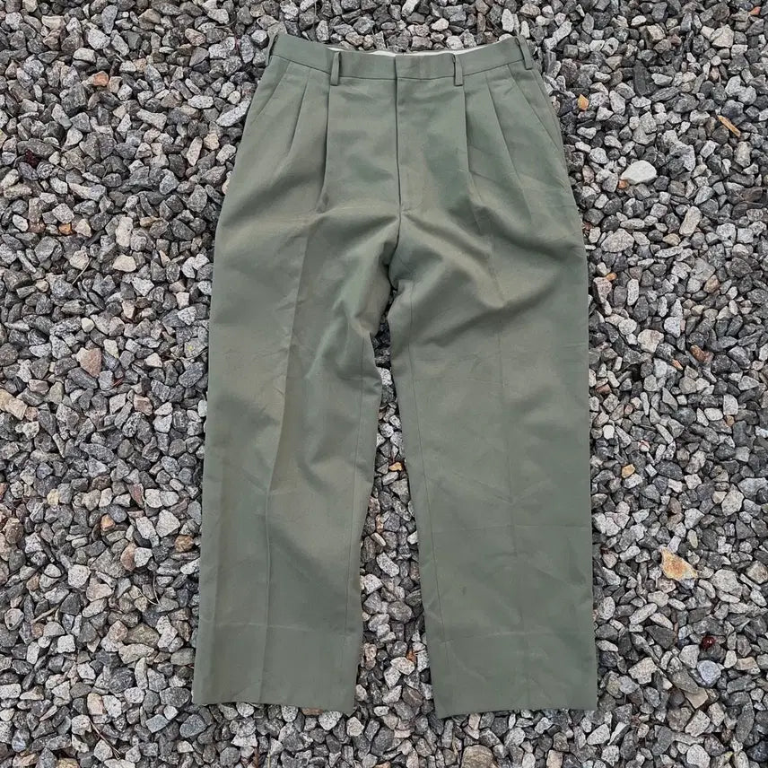 [BUNJANG] Vintage Semi-Wide Tucked Pants / 일본 빈티지 투턱 세미 와이드 팬츠 (실측확인)