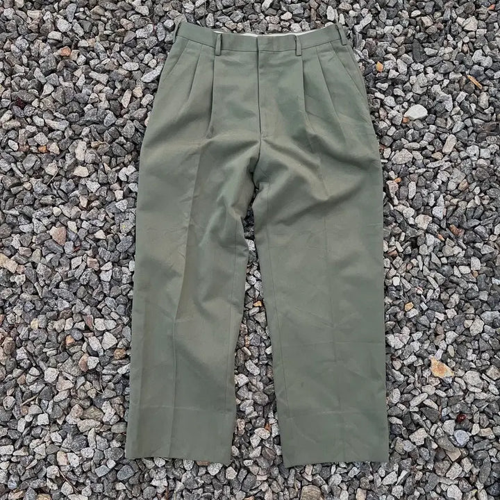 [BUNJANG] Vintage Semi-Wide Tucked Pants / 일본 빈티지 투턱 세미 와이드 팬츠 (실측확인)