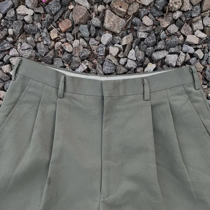 [BUNJANG] Vintage Semi-Wide Tucked Pants / 일본 빈티지 투턱 세미 와이드 팬츠 (실측확인)