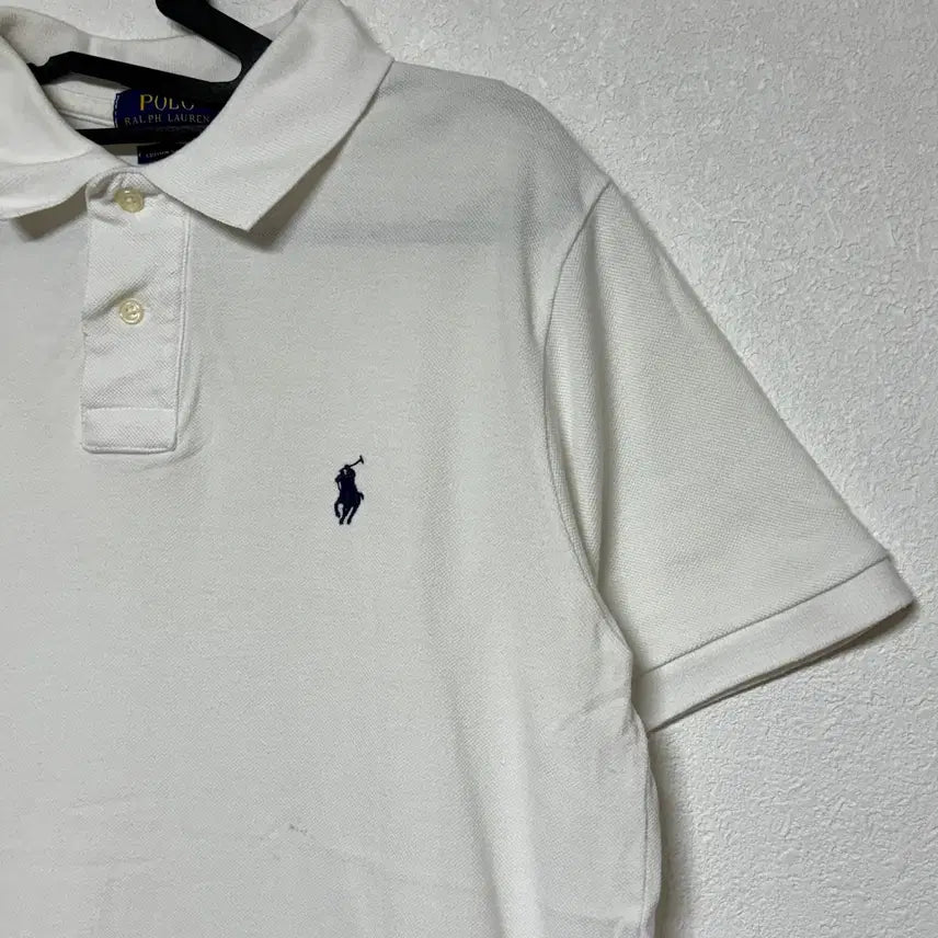 [BUNJANG] Polo Ralph Lauren White Short Sleeve Polo Shirt (M) / 폴로 화이트 반팔카라티 M