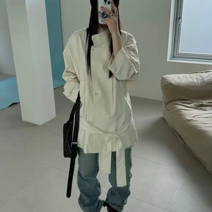 [BUNJANG] Half Low Trench Coat / 하프 로우 바바리(새상품)