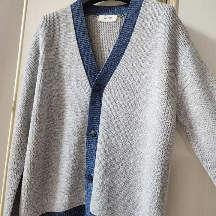[BUNJANG] System Homme Color Block Knit Cardigan / 한섬 시스템옴므 컬러 블록 니트 가디건 95사이즈. 새상품