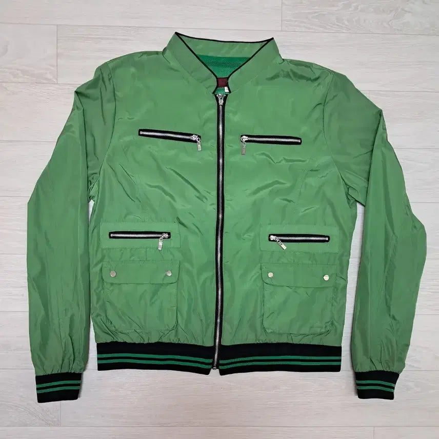 [BUNJANG] WAX Green Zip-Up Jacket (Size 66) / WAX 녹색 집업 자켓 66사이즈