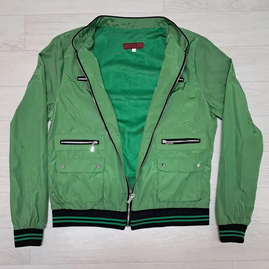 [BUNJANG] WAX Green Zip-Up Jacket (Size 66) / WAX 녹색 집업 자켓 66사이즈