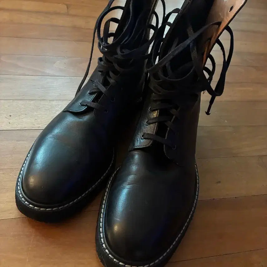 [BUNJANG] Maison Margiela Lace-Up Leather Boots / 메종마르지엘라 레이스업 가죽 부츠