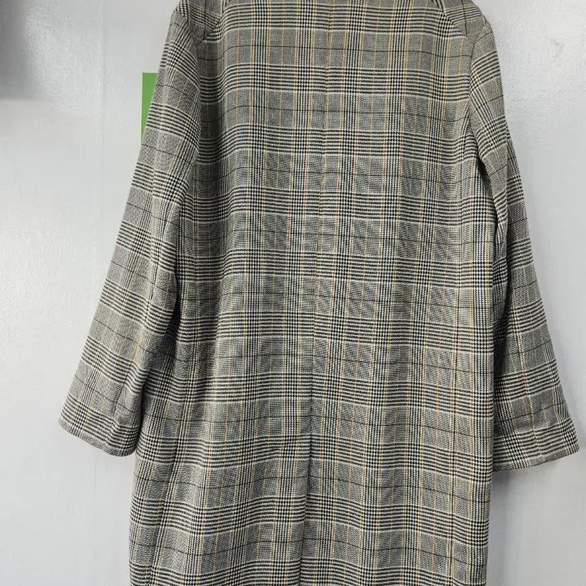 [BUNJANG] Stefanel Check Long Coat Jacket / 스테파넬체크 롱 코트 자켓