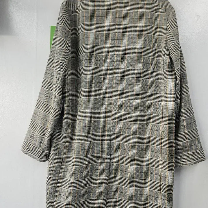 [BUNJANG] Stefanel Check Long Coat Jacket / 스테파넬체크 롱 코트 자켓