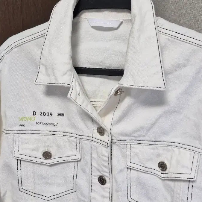 [BUNJANG] VOV White Denim Asymmetrical Jacket / VOV보브(66)화이트데님 언발쟈켓