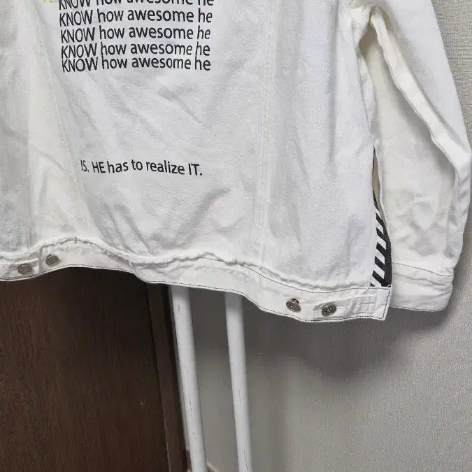 [BUNJANG] VOV White Denim Asymmetrical Jacket / VOV보브(66)화이트데님 언발쟈켓