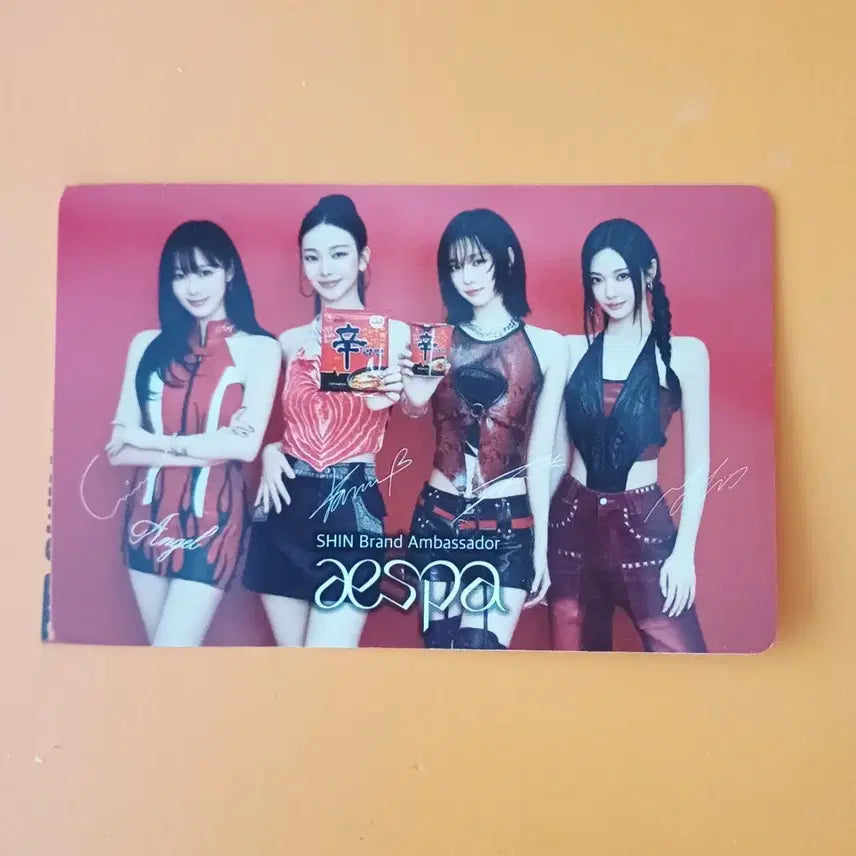 [BUNJANG] aespa Shin Ramyun Photocard / 에스파 신라면 SHIN 포토카드